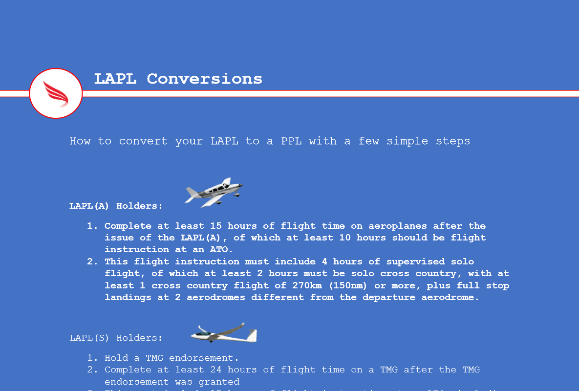 Convert your LAPL to a PPL(A) in a few easy steps Highland Aviation